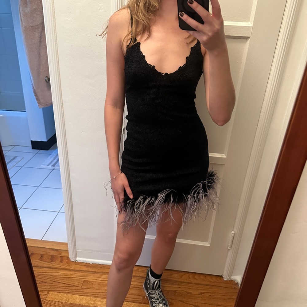 Crochet mini dress